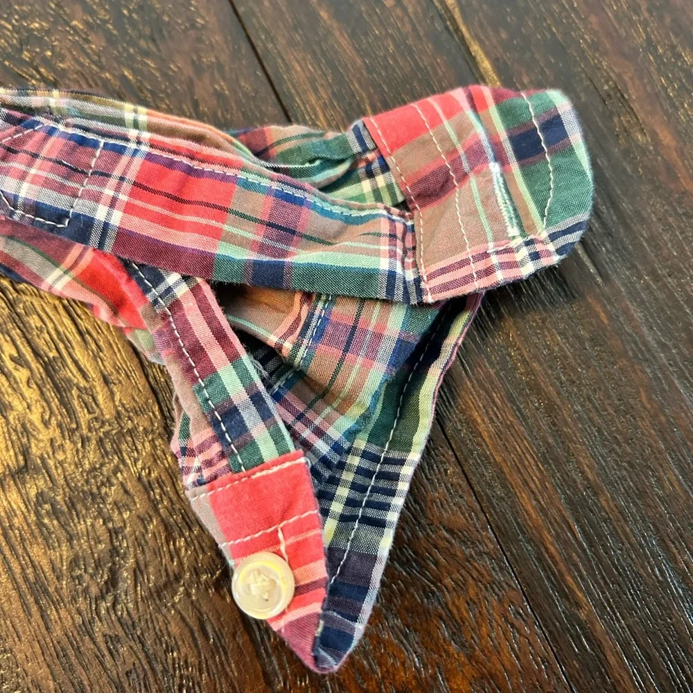 Ralph Lauren Natural Stretch Button Down Plaid Shirt - Red, Green, Blue